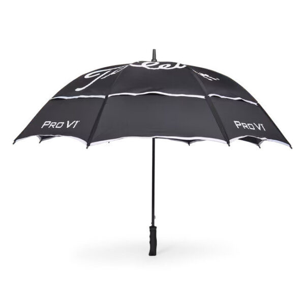 Titleist Tour Double Canopy Regenschirm | schwarz / weiß