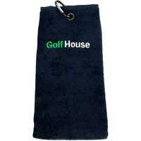 Golf House TriFold Handtuch schwarz