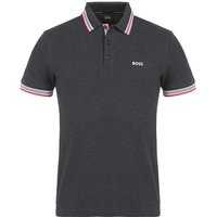 BOSS Paddy regular fit Halbarm Polo dunkelgrau melange