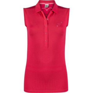 girls golf Polo Red Love pink