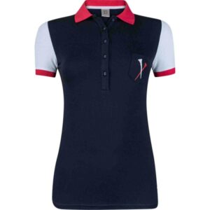 girls golf Polo Tee Time navy