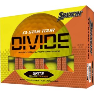 Srixon Q-Star Tour Divide 2 Golfbälle gelborange
