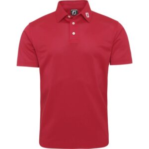 FootJoy Polo Stretch Pique Athletic Fit kurzarm rot