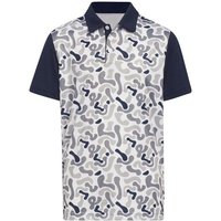 Adidas Boys Camo Printed Halbarm Polo navy