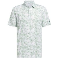 adidas Ultimate365 Mesh Print Halbarm Polo weiß