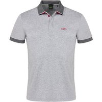 BOSS Paddy 1 regular fit Halbarm Polo grau melange