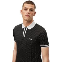 BOSS Paddy 5 regular fit Halbarm Polo schwarz