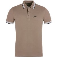 BOSS Paddy Halbarm Polo taupe