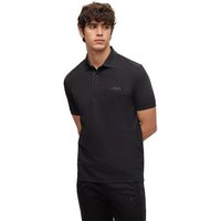 BOSS Paddy Mirror regular fit Halbarm Polo schwarz