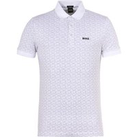 BOSS Paddy Striped C Halbarm Polo weiß