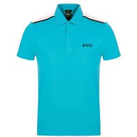 BOSS Paddytech Halbarm Polo türkis