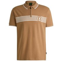 BOSS Pariq The Open Halbarm Polo camel