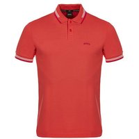 BOSS Paul Curved slim fit Halbarm Polo pink