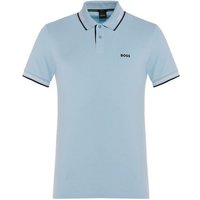 BOSS Paul Halbarm Polo hellblau