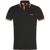 BOSS Paul Halbarm Polo schwarz