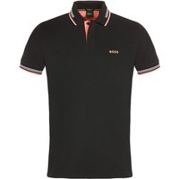 BOSS Paul Halbarm Polo schwarz