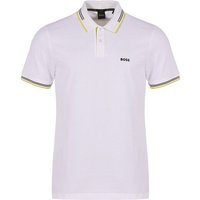 BOSS Paul Halbarm Polo weiß