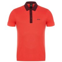 BOSS Paule Rib Halbarm Polo rot