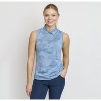 Backtee Ladies Camou Top ohne Arm Polo blau