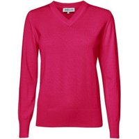 Backtee Ladies Organic Casual Sweater Strick Pullover fuchsia