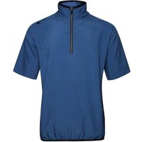 Backtee Mens 80G Packable Shield Halbarm Windshirt dunkelblau