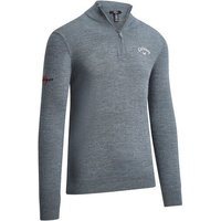Callaway 1/4 BLENDED MERINO SWEATER Troyer Strick grau melange