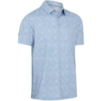 Callaway ALL OVER ABSTRACT GOLF PRINT Halbarm Polo blau