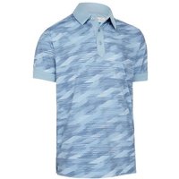 Callaway ALL OVER ACTIVE TEXTURED PRINT Halbarm Polo blau