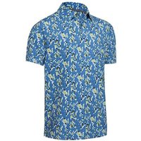 Callaway ALL OVER TROPICAL PRINT Halbarm Polo blau