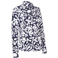 Callaway Abstract Floral Sun Protection Top Stretch Unterzieher navy