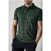 Callaway Legacy Logo Jacquard Halbarm Polo dunkelgrün