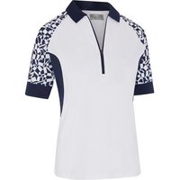 Callaway Two Tone Geo 1/2 Sleeve Zip Halbarm Polo weiß