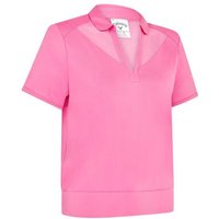 Callaway Waist Length Mesh Detail Halbarm Polo pink