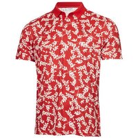 Calvin Klein LEAF PRINT Halbarm Polo rot