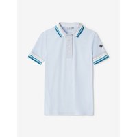 Cross STRIPE Halbarm Polo hellblau