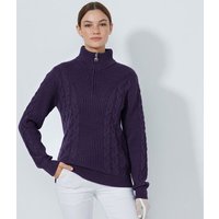 Daily Sports CABLE LS Pullover Lining Windstopp Strick lila 2 Daily Sports CABLE LS Pullover Lining Windstopp Strick lila