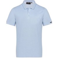 Daniel Springs 2-Tone Pique Halbarm Polo blau