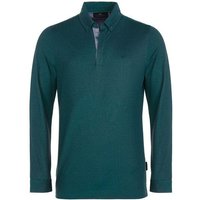 Daniel Springs 2-Tone Pique Thermo Langarm Polo grün