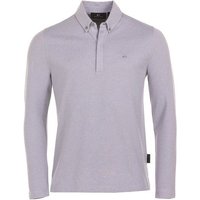 Daniel Springs 2-Tone Pique Thermo Polo Langarm hellgrau