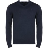 Daniel Springs Basic Strick V Pullover navy