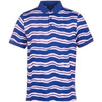 Daniel Springs Druck Funktions Halbarm Polo dunkelblau