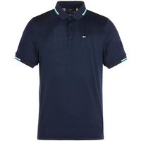 Daniel Springs Jaquard-Struktur Halbarm Polo navy