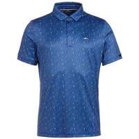 Daniel Springs Kaktus Druck Funktions Halbarm Polo blau