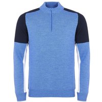 Daniel Springs Knit Troyer Windstopp Strick blau