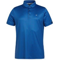 Daniel Springs Minimal Druck Funktions Halbarm Polo blau