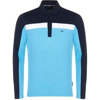 Daniel Springs Pique Thermo Polo Langarm blau