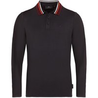 Daniel Springs Thermo Langarm Polo schwarz