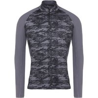 Daniel Springs Zip-Shirt printed Thermo Unterzieher anthrazit