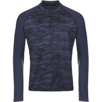 Daniel Springs Zip-Shirt printed Thermo Unterzieher navy