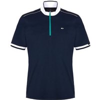 Daniel Springs Zip-Stehkragen Halbarm Polo navy